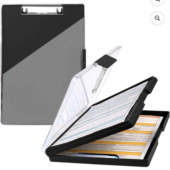 Black Clipboard with Storage Case - Picture 1 of 8
